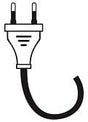 Stekkersnoer zwart | 2 - aderig | 150 cm 230V~ - LEDPLANET.NL