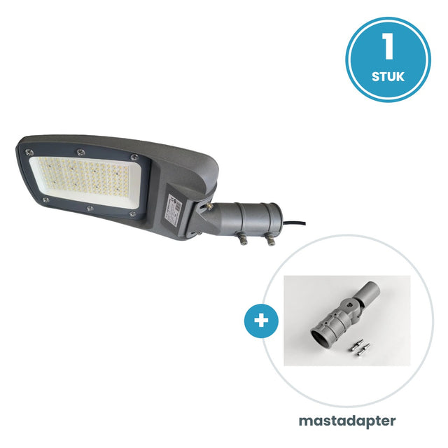 1× 100W straatlamp + mastadapter