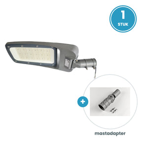1× 200W straatlamp + mastadapter