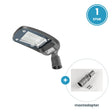 1× 60W straatlamp + mastadapter