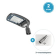 2× 60W straatlamp + 2 mastadapters
