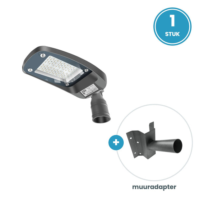 1× 60W straatlamp + muuradapter
