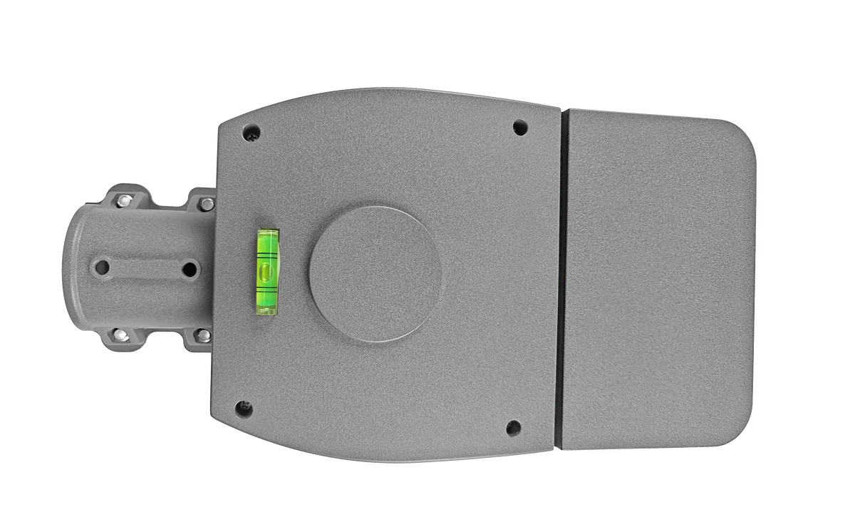 LED straatverlichting-lantaarnpaal-LED, grijs, met waterpas en energiebesparende functies