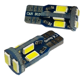 Lampe automobile T10 W5W 2 pièces | 10 - SMD blanc lumière du jour 6000K | CAN - BUS 12V DC - LEDPLANET.NL
