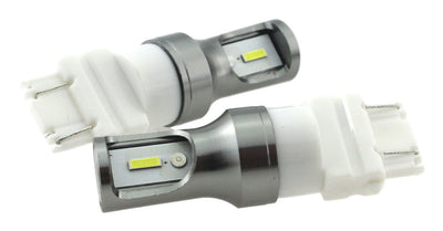 T25 3157 P27W set, autoverlichting LED 2 stuks, 2-SMD daglichtwit 6000K, 839 Lumen, 12V DC, 9.6 Watt