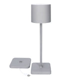 Oplaadbare LED Tafellamp 175 Lumen - Dimbaar - 3 Lichtkleuren - Touch - IP54 - Grijs