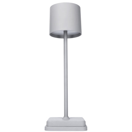 Lampe de table LED rechargeable 175 lumens - Intensité variable - 3 couleurs de lumière - Tactile - IP54 - Grise