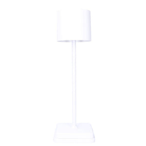 Lampe de table LED rechargeable 175 lumens - Intensité réglable par touche tactile - 3 couleurs de lumière - IP54 - Batterie 10 heures - Blanche