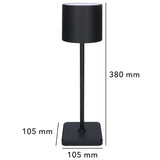 LED Tafellamp 175 lumen - Oplaadbaar - Dimbaar - 3 Lichtkleuren - IP54 - Zwart