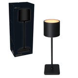 LED Tafellamp 175 lumen - Oplaadbaar - Dimbaar - 3 Lichtkleuren - IP54 - Zwart