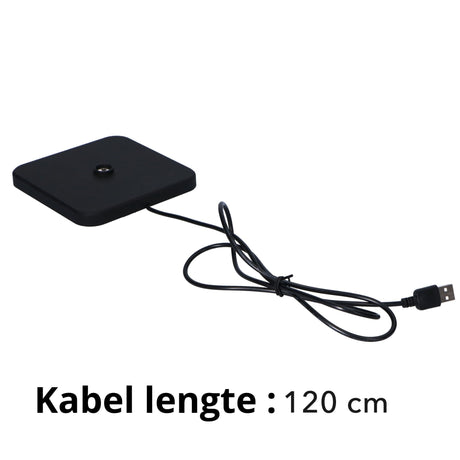 Lampe de table LED 175 lumens - Rechargeable - Intensité variable - 3 couleurs de lumière - IP54 - Noire