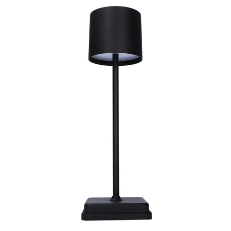 Lampe de table LED 175 lumens - Rechargeable - Intensité variable - 3 couleurs de lumière - IP54 - Noire