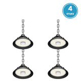4× UFO LED high bay 100W daglichtwit 6000K - 4 stuks