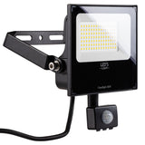 LED Schijnwerper 30W met Sensor - 4100 lumen - Koelwit 4000K - PIR Bewegingssensor - IP65 - Zwart