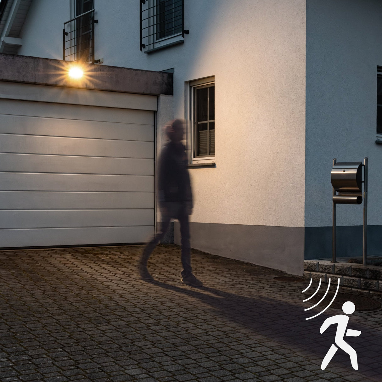 LED Schijnwerper 30W met Sensor - 4100 lumen - Koelwit 4000K - PIR Bewegingssensor - IP65 - Zwart