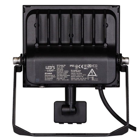 LED Schijnwerper 50W met Sensor - 6850 lumen - Koelwit 4000K - PIR Bewegingssensor - IP65 - Zwart