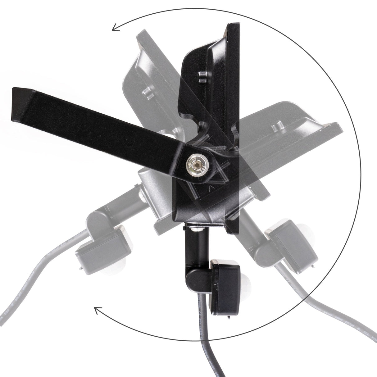 LED Schijnwerper 50W met Sensor - 6850 lumen - Koelwit 4000K - PIR Bewegingssensor - IP65 - Zwart