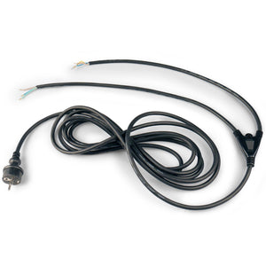 Câble extérieur à 3 conducteurs - 5 mètres - Résistant aux projections d’eau IP44 - H07RN-F 3G1.0 mm² - Fiche UE