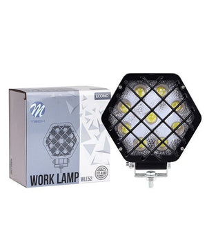 Projecteur LED 27W - éclairage de travail HEX~1600 lumens - 12V et 24V CC | blanc lumière du jour 6500K | IP67