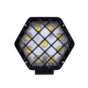 Verstraler LED 27W, werklicht HEX~1600 Lumen, 12V & 24V DC, daglichtwit 6500K, IP67