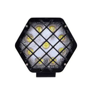 Projecteur LED 27W - éclairage de travail HEX~1600 lumens - 12V et 24V CC | blanc lumière du jour 6500K | IP67