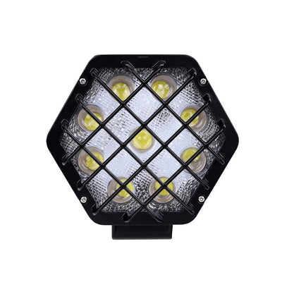 Verstraler LED 27W, werklicht HEX~1600 Lumen, 12V & 24V DC, daglichtwit 6500K, IP67