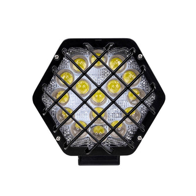 Projecteur LED 48 W - feu de travail HEX~2300 lumens - 12 V & 24 V CC | blanc lumière du jour 6500 K | IP67 - LEDPLANET.NL