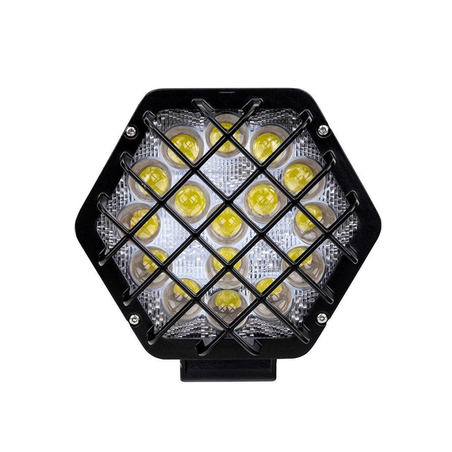 Projecteur LED 48 W - feu de travail HEX~2300 lumens - 12 V & 24 V CC | blanc lumière du jour 6500 K | IP67 - LEDPLANET.NL