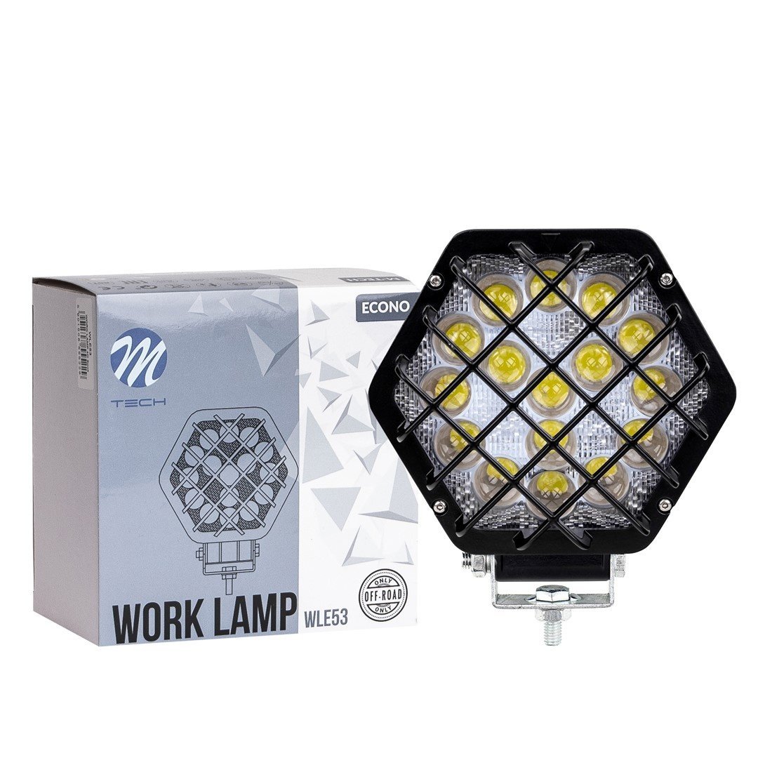 Projecteur LED 48 W - feu de travail HEX~2300 lumens - 12 V & 24 V CC | blanc lumière du jour 6500 K | IP67 - LEDPLANET.NL