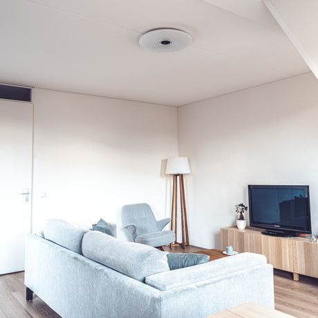 Plafonnier LED VoiceControl de 50 cm avec support pour Google Nest et Amazon Echo Dot – Contrôlable via une application