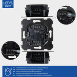 Wandschakelaar met Bewegingssensor - 55 x 55 mm inbouw - Compatibel met LED - Wit