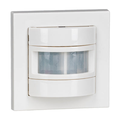 Interrupteur mural avec détecteur de mouvement - 55 x 55 mm encastrable - Compatible avec les LED - Blanc
