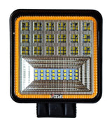 Phare de travail + feu clignotant carré | projecteur LED 42x3=126 W | 10–60 volts | 6000 K + orange| IP67 - LEDPLANET.NL