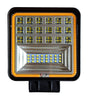 Phare de travail + feu clignotant carré | projecteur LED 42x3=126 W | 10–60 volts | 6000 K + orange| IP67 - LEDPLANET.NL