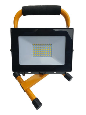 Werklicht LED, 50W=400W bouwlamp, stekker 300cm, daglichtwit 5500K, waterdicht IP65