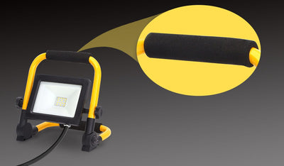 Projecteur de travail sur pied | projecteur de chantier LED 10 W = 90 W - 900 lumens | câble de 180 cm avec fiche | blanc lumière du jour 6500 K - IP44 - LEDPLANET.NL