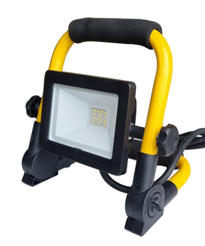 Projecteur de travail sur pied | projecteur de chantier LED 10 W = 90 W - 900 lumens | câble de 180 cm avec fiche | blanc lumière du jour 6500 K - IP44 - LEDPLANET.NL