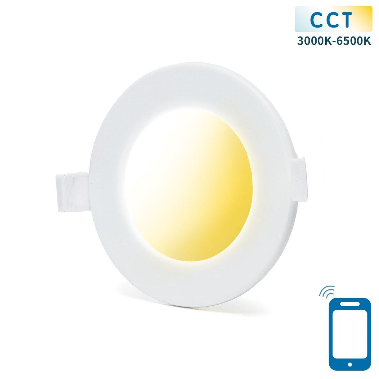 Aigostar wifi led inbouwspot dimbaar 3000K-6500K 10W IP20, energiezuinig en verstelbare kleurtemperatuur