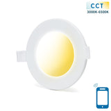 Aigostar wifi led inbouwspot dimbaar 3000K-6500K 10W IP20, energiezuinig en verstelbare kleurtemperatuur
